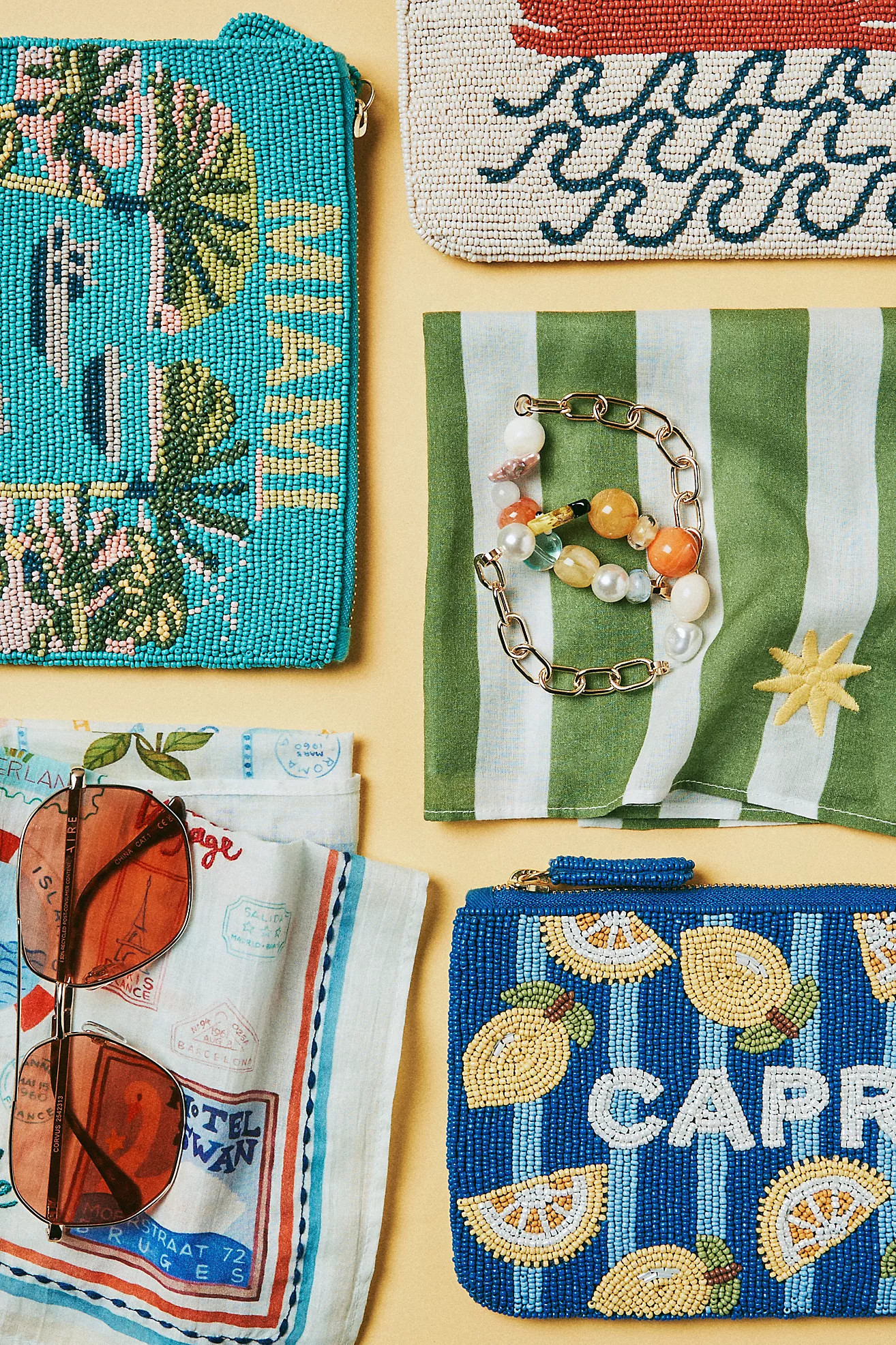 The Fiona Medium Beaded Pouch: City Edition | Anthropologie (US)