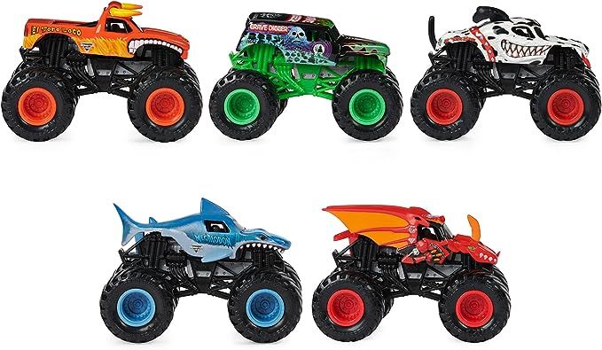Monster Jam, Official Pit Party 5-Pack of 1:64 Scale Monster Trucks, Kids Toys for Boys and Girls... | Amazon (US)