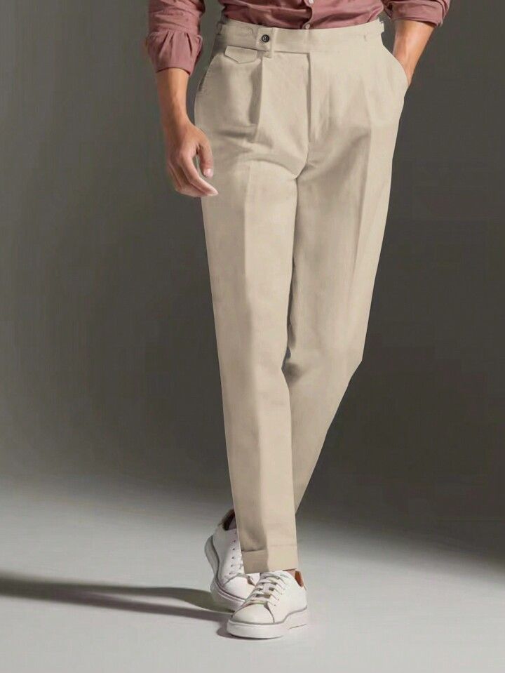 Men's Slim Fit Suit Pants With Slanted Pockets | SHEIN