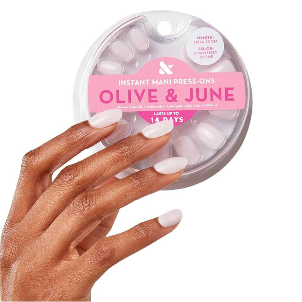 Olive & June Instant Mani Press On Nails (Glue) | 42 Fake Nails, 21 Sizes | Non-Toxic, Long-Lasti... | Amazon (US)