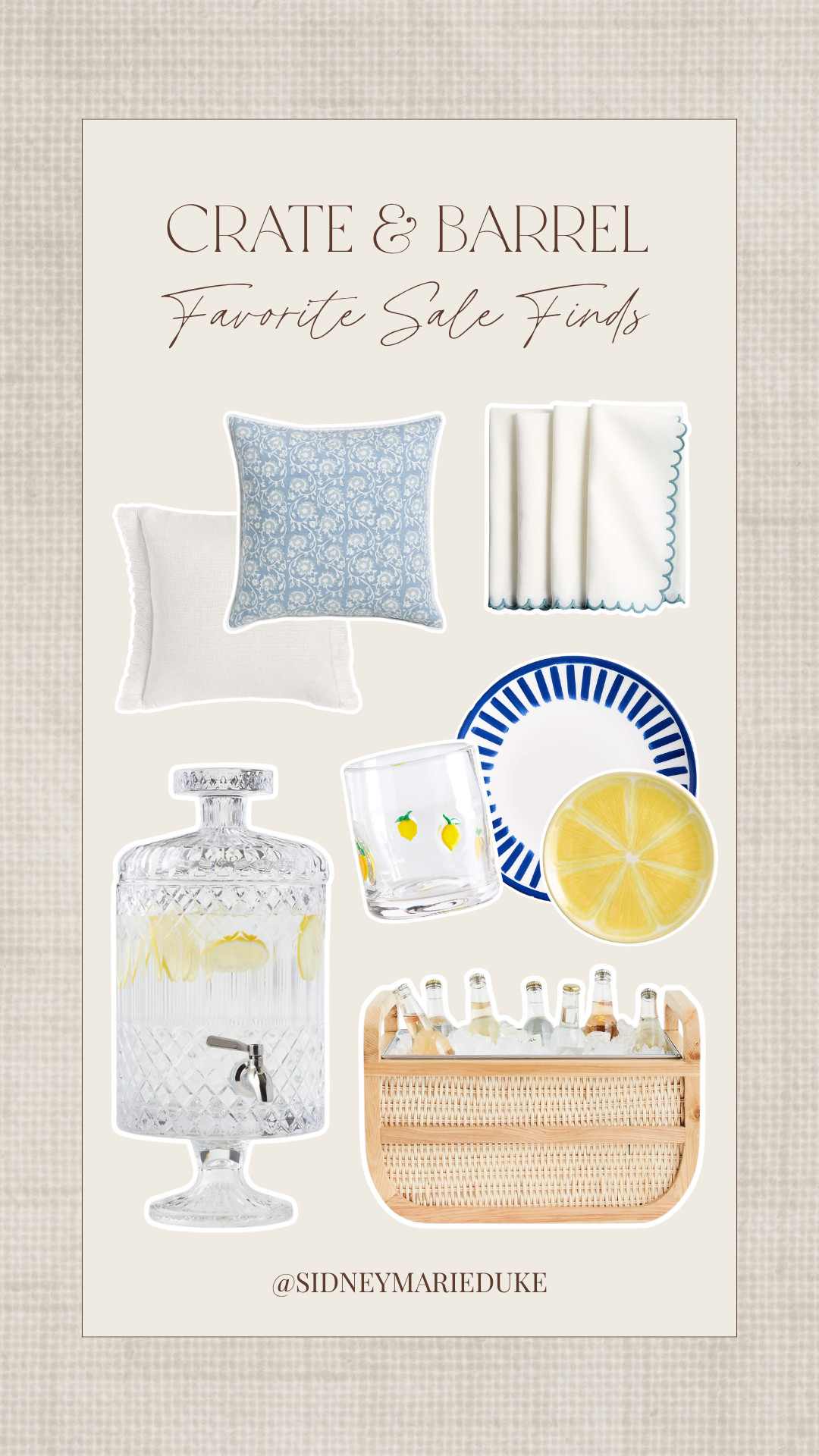 Crate & Barrel sale finds I’m loving💛

So many good pieces for hosting season and summer at home🥰



Sale alert, good deals, spring refresh, summer, home decor, glassware, drink dispenser, sidneymarieduke 

 #LTKSeasonal #LTKHome #LTKSaleAlert