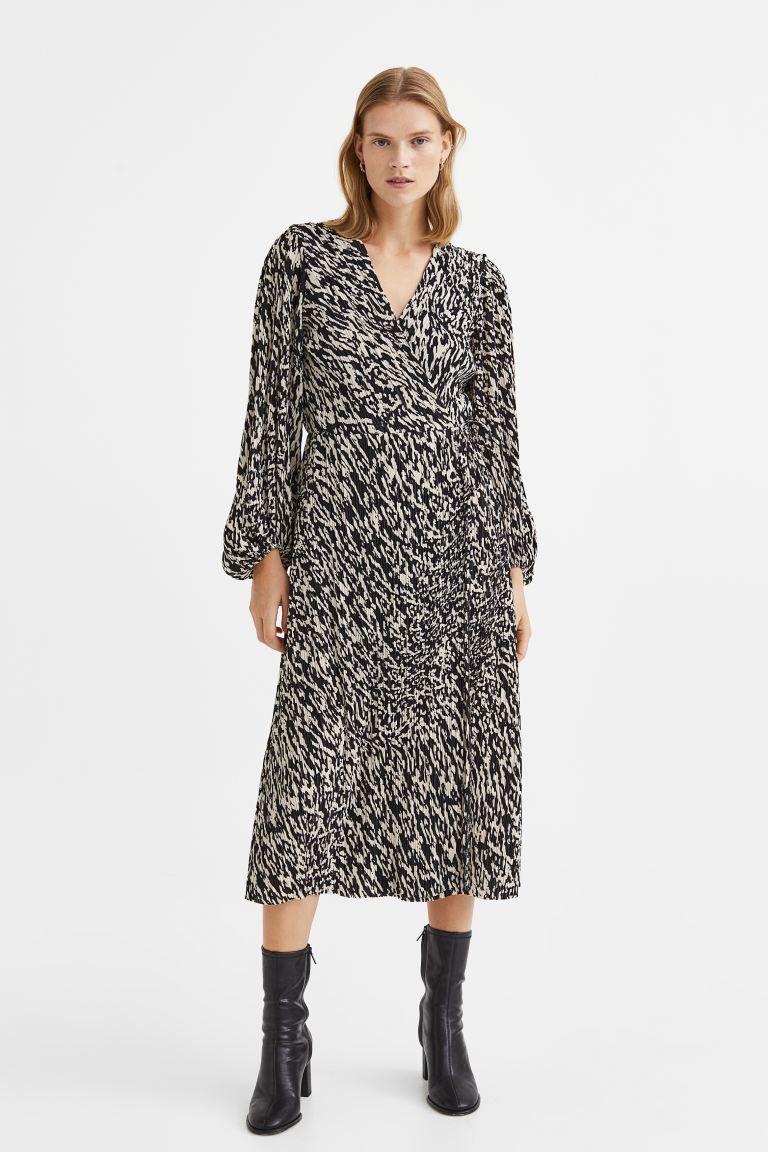 Pleated Wrap-front Dress | H&M (US + CA)