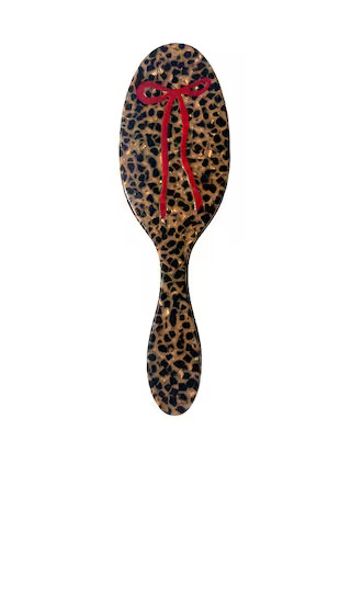 Hand-painted Leopard Bow Acetate 2-1 Daily Hair Brush | Revolve Clothing (Global)