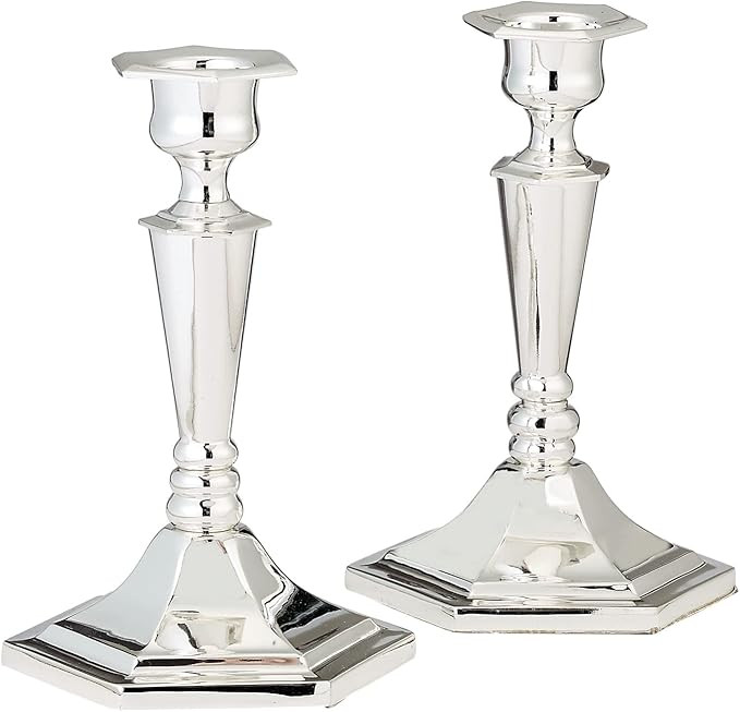 Rite Set of 2 Silverplated Candlestick Holders - Shabbat Candlestick Holders Set, Shabbat Silver ... | Amazon (US)