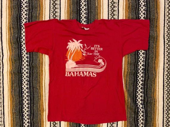 Vintage 60's 70's "Its Better In The Bahamas" tourism travel single stitch shirt | Etsy (US)