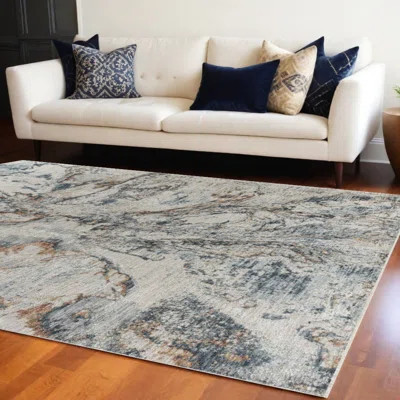 8' X 10' Beige Abstract Power Loom Area Rug | Wayfair North America