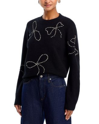 Rhinestone Bow Sweater - Exclusive | Bloomingdale's (US)