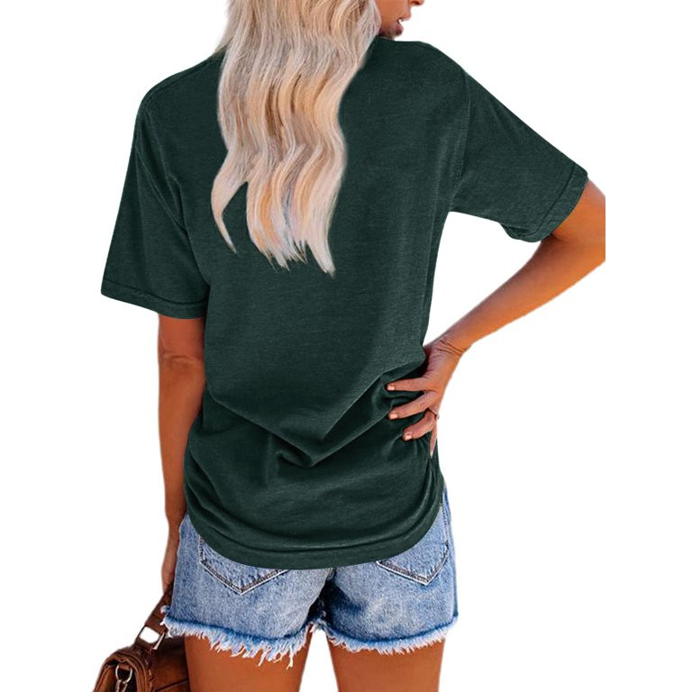Anbech Mountains Graphic T Shirt Womens Short Sleeve Shirt Scoop Neck Graphic Tees | Walmart (US)