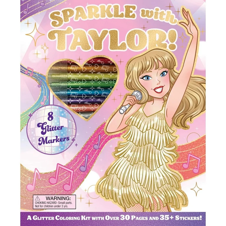 Sparkle with Taylor! a Glitter Coloring Kit, 64 pages (Hardcover) | Walmart (US)