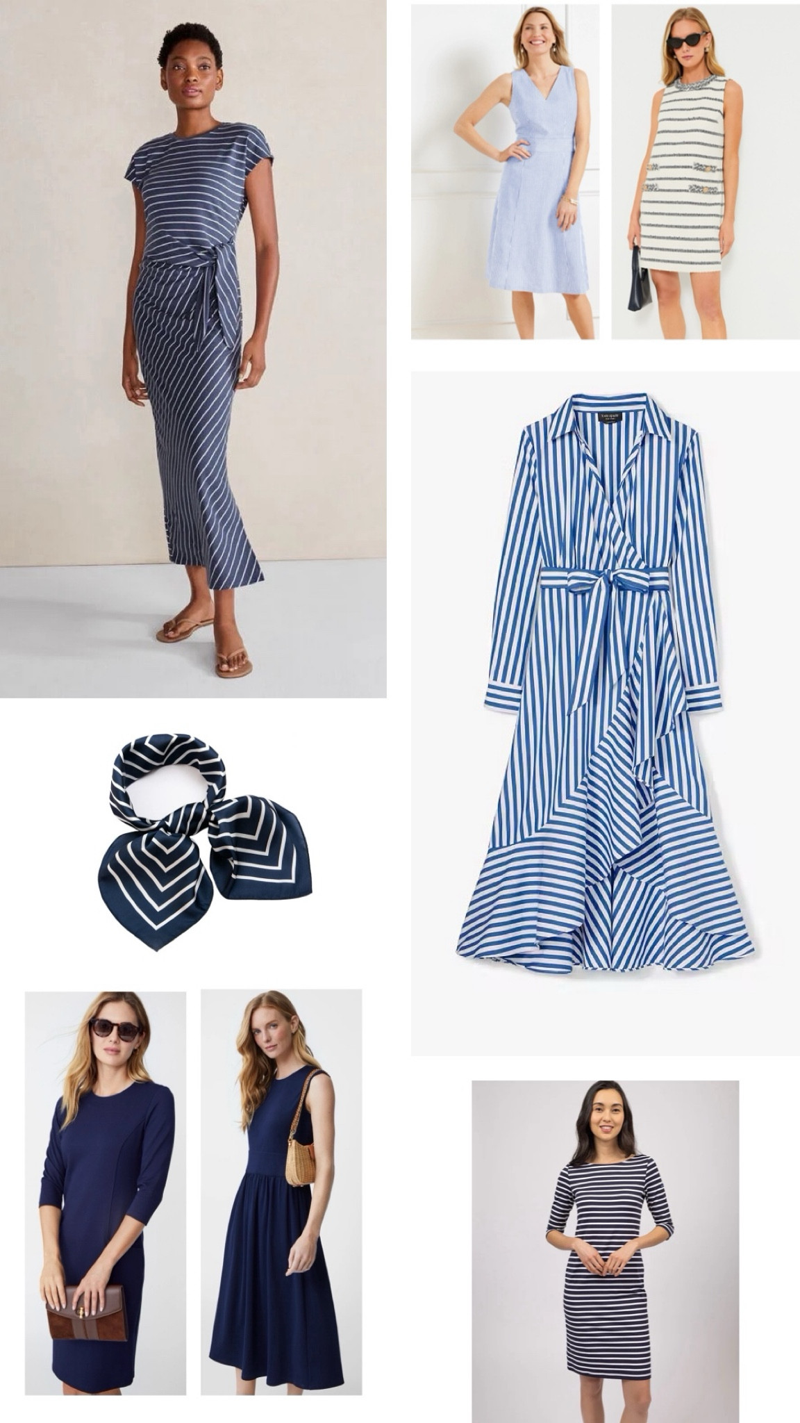 blue & white striped dresses 

#LTKstyletip #LTKSeasonal
