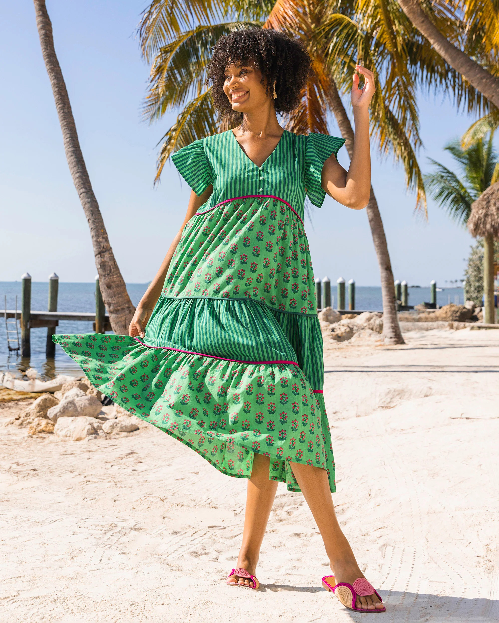 In Bloom - Main Character Dress - Clover Green | Printfresh