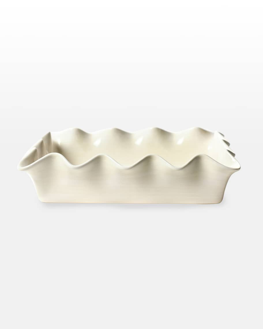 Coton Colors Signature White Ruffle Casserole Dish | Neiman Marcus