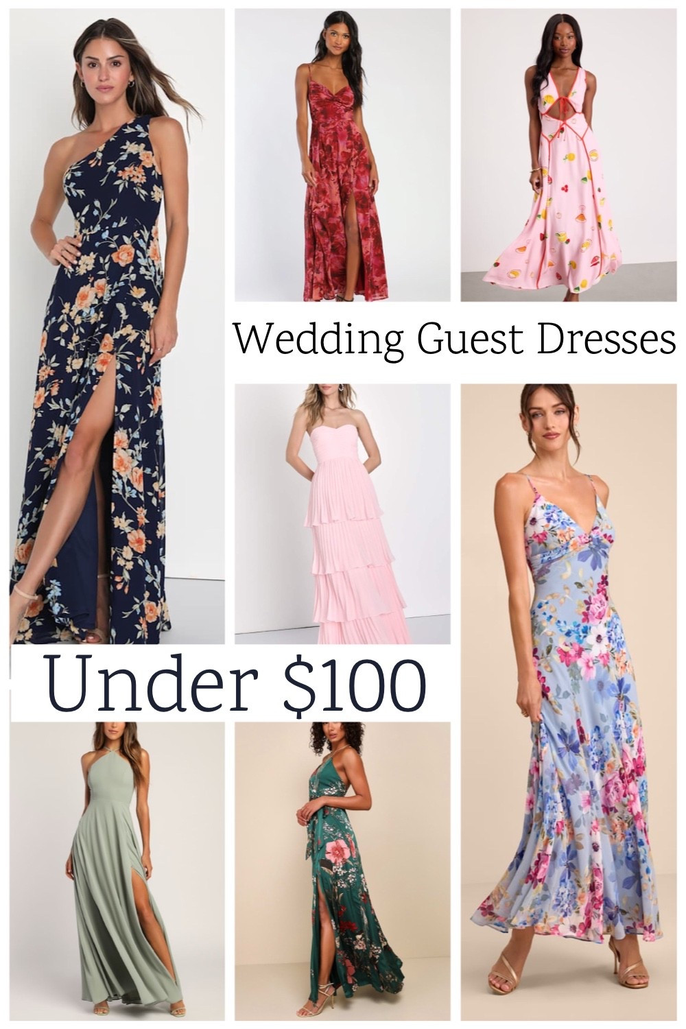 Summer long wedding guest dresses under $100 at Lulus. 

Special occasion dress, prom dress, wedding guest dress, formal dress, colorful full length dress, bridesmaid dress, bridal party dress, Lulus dress, outdoor wedding, garden party, summer wedding, semi formal party dress, event dress.

#LTKSeasonal #LTKWedding