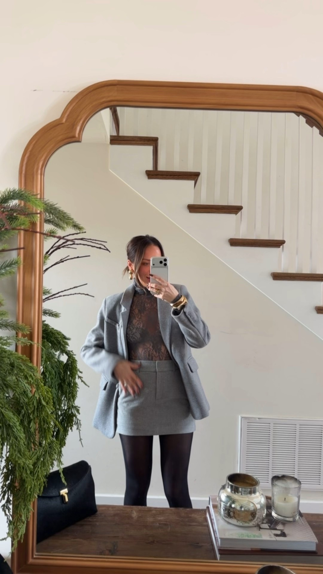 Viral skirt date night outfit! In S bodysuit, size 0 skort, M bralette. Blazer is old a&f so I linked similar! 

#LTKdayinmylife #LTKgrwm #LTKValentine