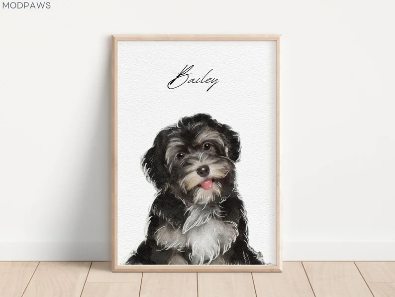 Custom Watercolor Portraits Using Pet Photo Personalized Digital Dog Portraits Cat Portraits Cust... | Etsy (US)
