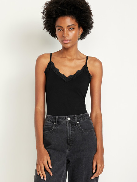 Lace-Trim Cami Tank Top | Old Navy (US)