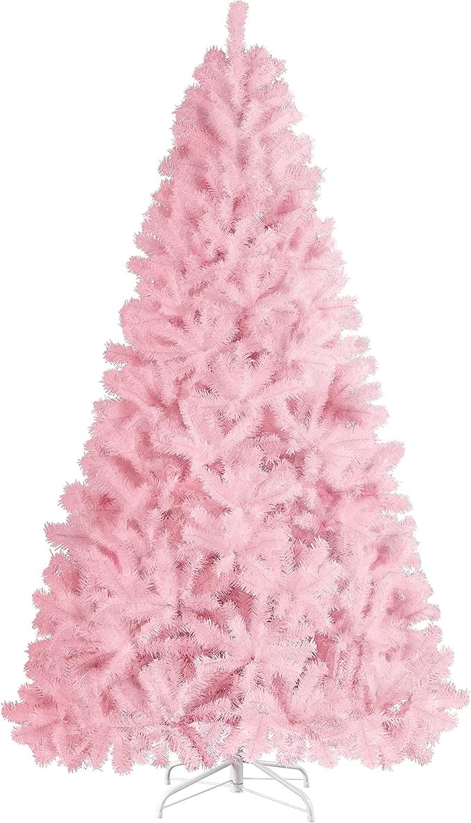 Yaheetech 7.5ft Pink Artificial Christmas Pine Tree Seasonal Holiday Carnival Home Party Decorati... | Amazon (US)