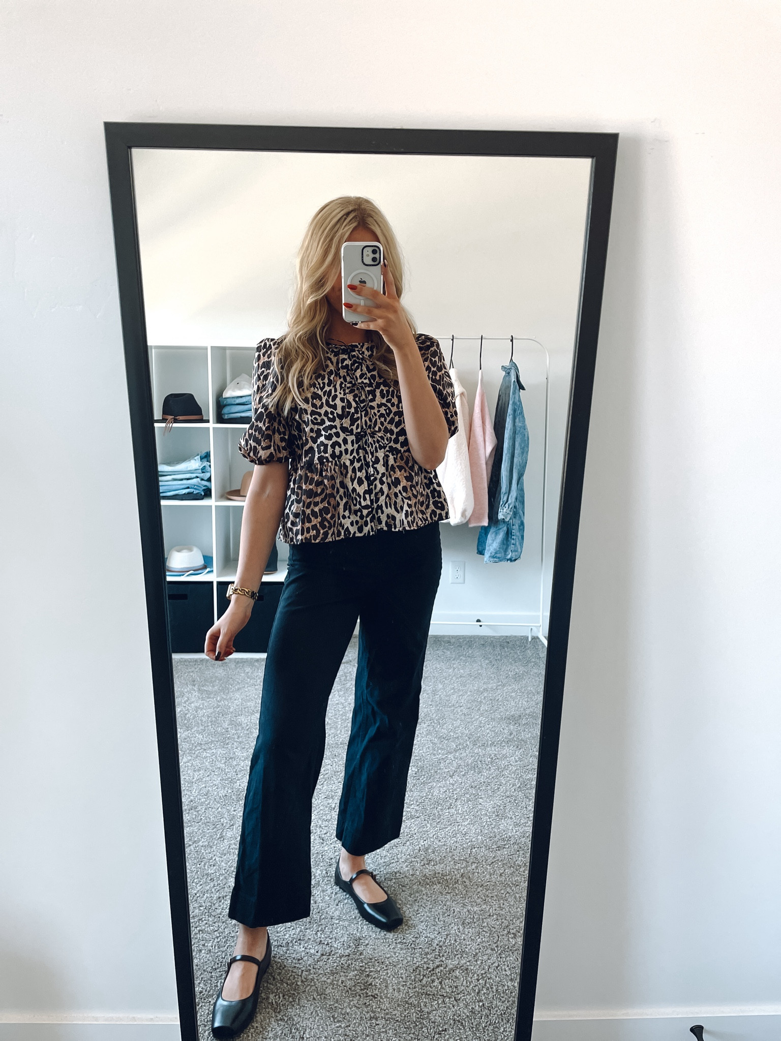 Teacher outfit idea! This leopard bow top is so on trend and I love it!! These pants are so flattering and perfect for work! Love these flats cause you don’t have to actually buckle them to get them on/off!

Top: size up if between sizes
Pants: true to size—see sizing chart
Flats: sized up half

| fall outfits | work outfits | teacher outfits 

#LTKWorkwear #LTKSeasonal #LTKFindsUnder100