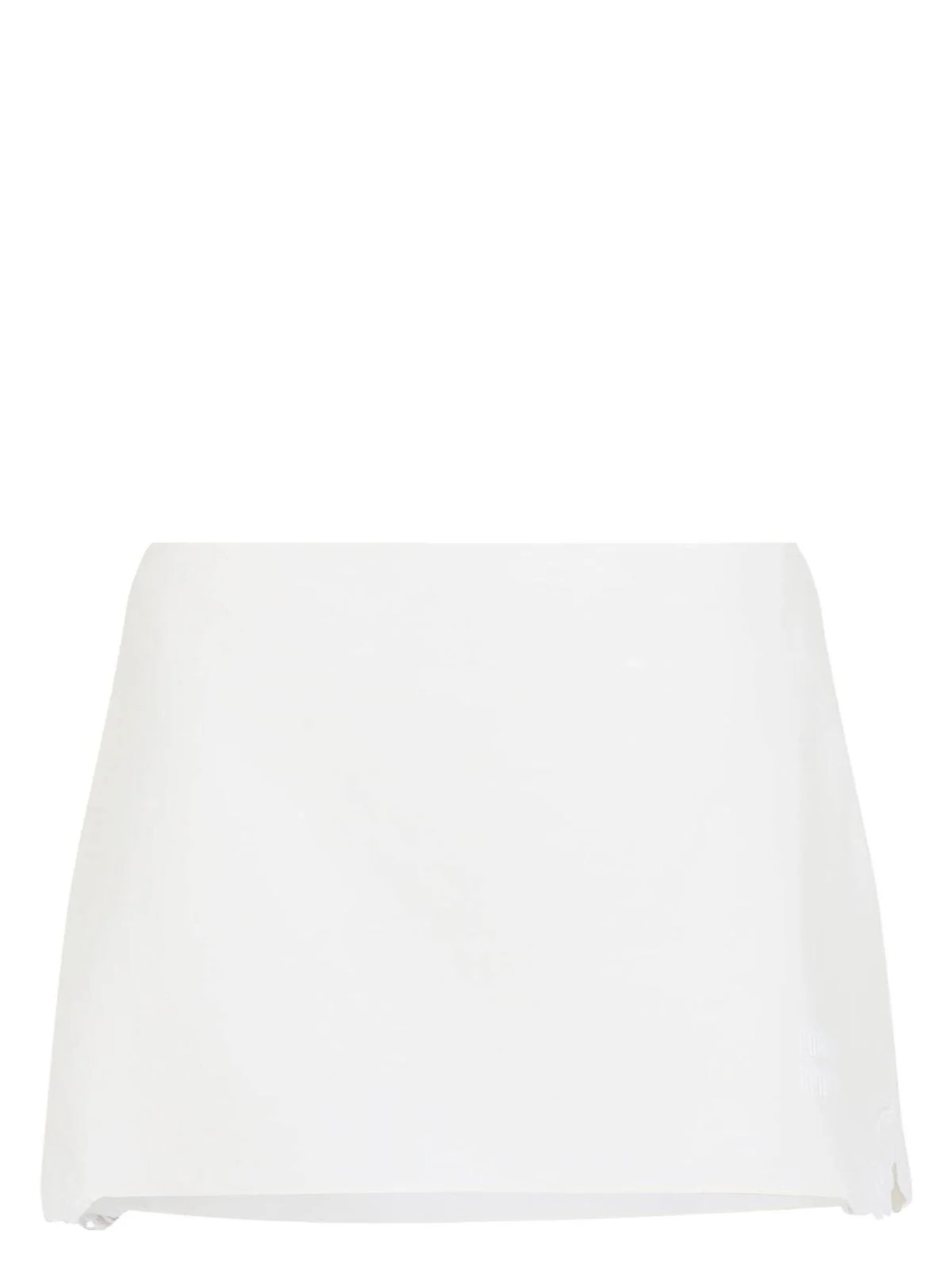 Miu Miu Women's Linen And Cotton Mini Skirt in White | Size 42 | MG2472SOOO17LV Color F0304 | LOZURI