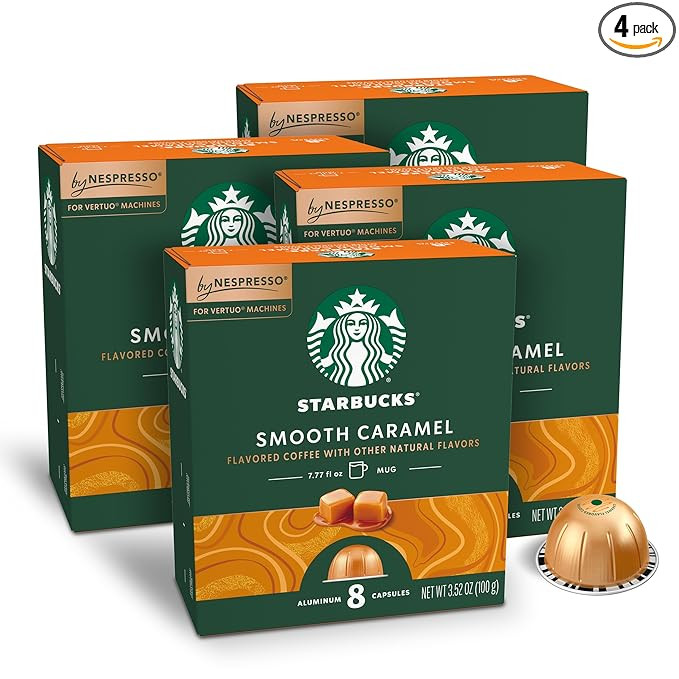 Starbucks by Nespresso Vertuo,Caramel Flavored Coffee, 32-count Coffee Pods, Brews 7.8 oz. | Amazon (US)