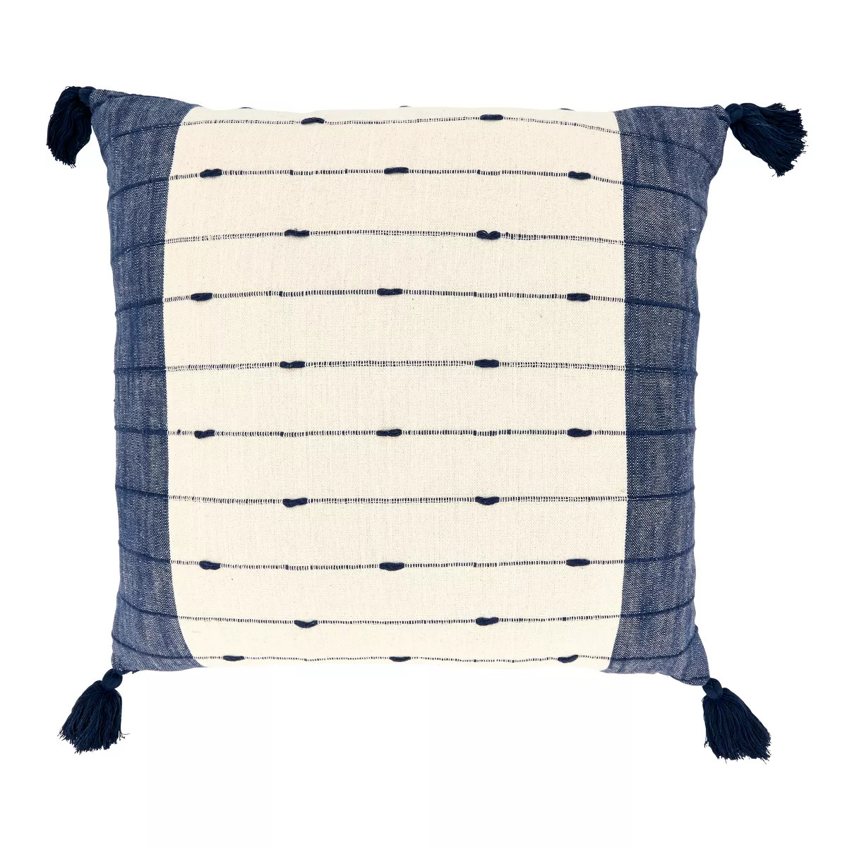 Saro Lifestyle Tassel Trim Stripe Poly Filled Throw Pillow | Target