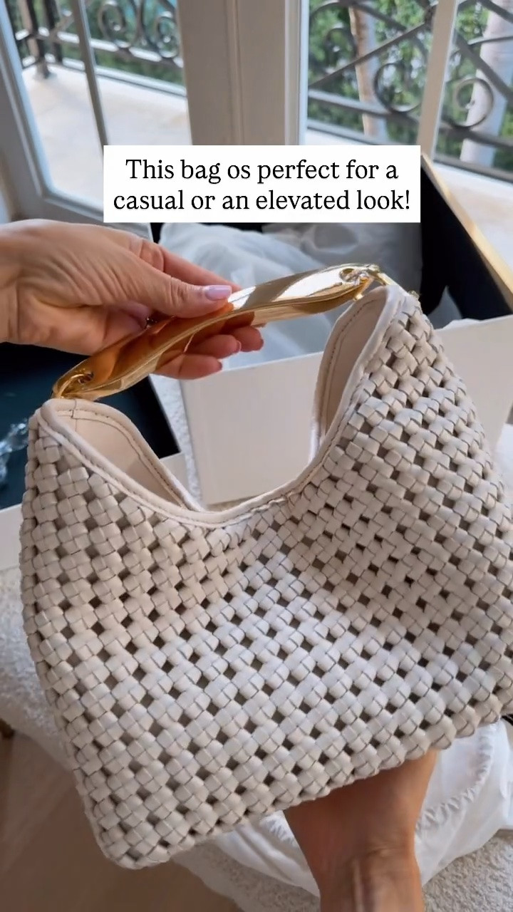 Stunning new white summer bag . 
Very elegant and sophisticated without the higher price tag!! Mine is the medium size , white color

#LTKU #LTKOver40 #LTKSeasonal