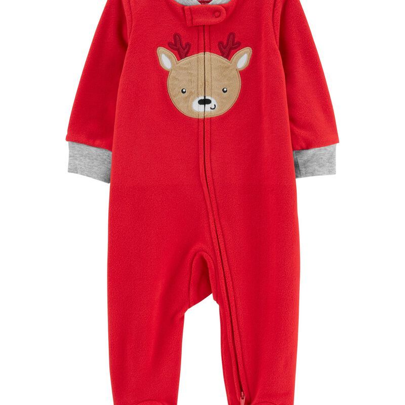Baby Reindeer Zip-Up Fleece Sleep & Play | Carter's