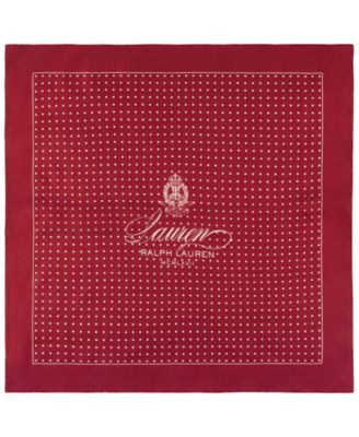 Lauren Ralph Lauren Logo Small Square Cruise Square Scarf - Cruise Red | Macy's