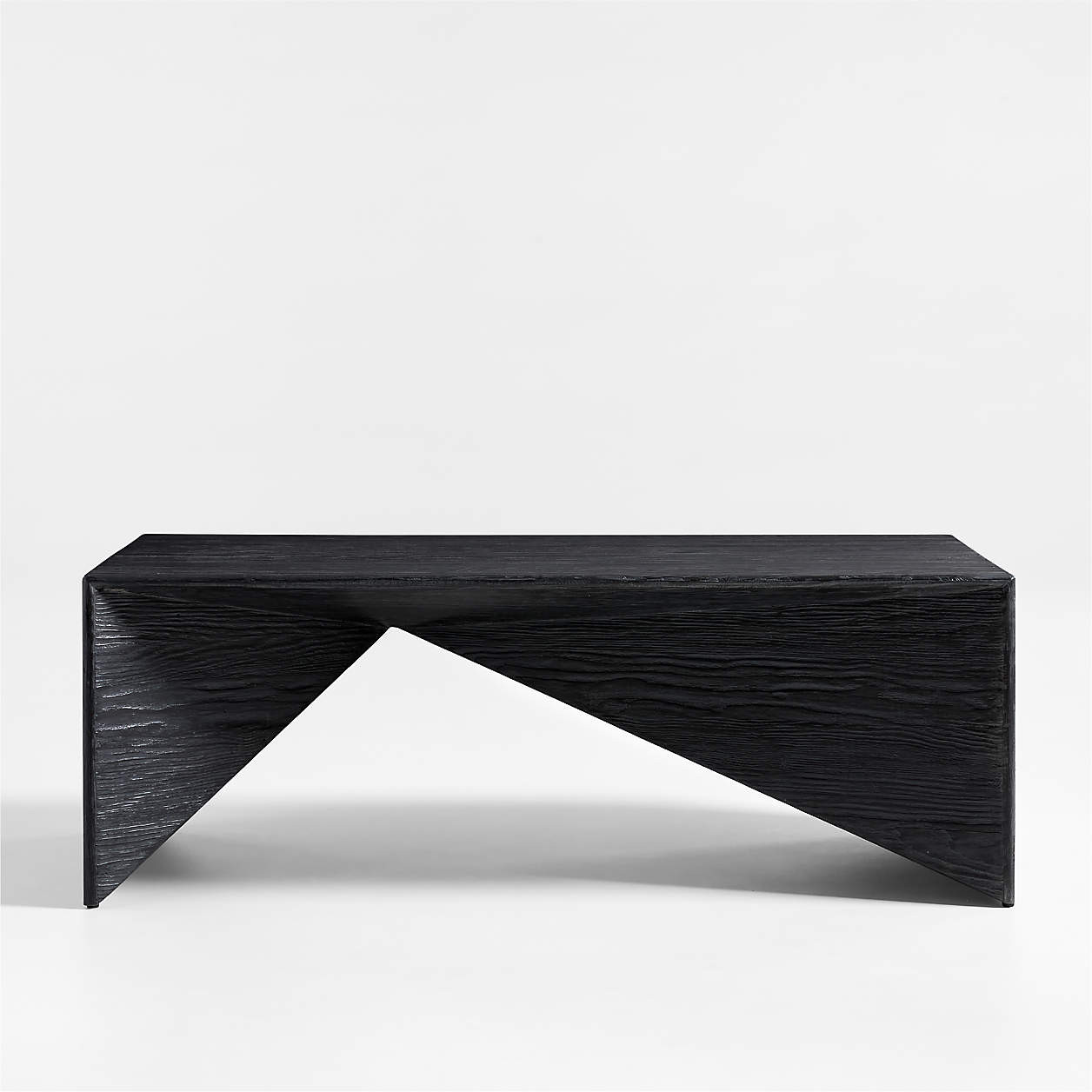 Nord Charcoal Rectangular Wood Coffee Table + Reviews | Crate & Barrel | Crate & Barrel