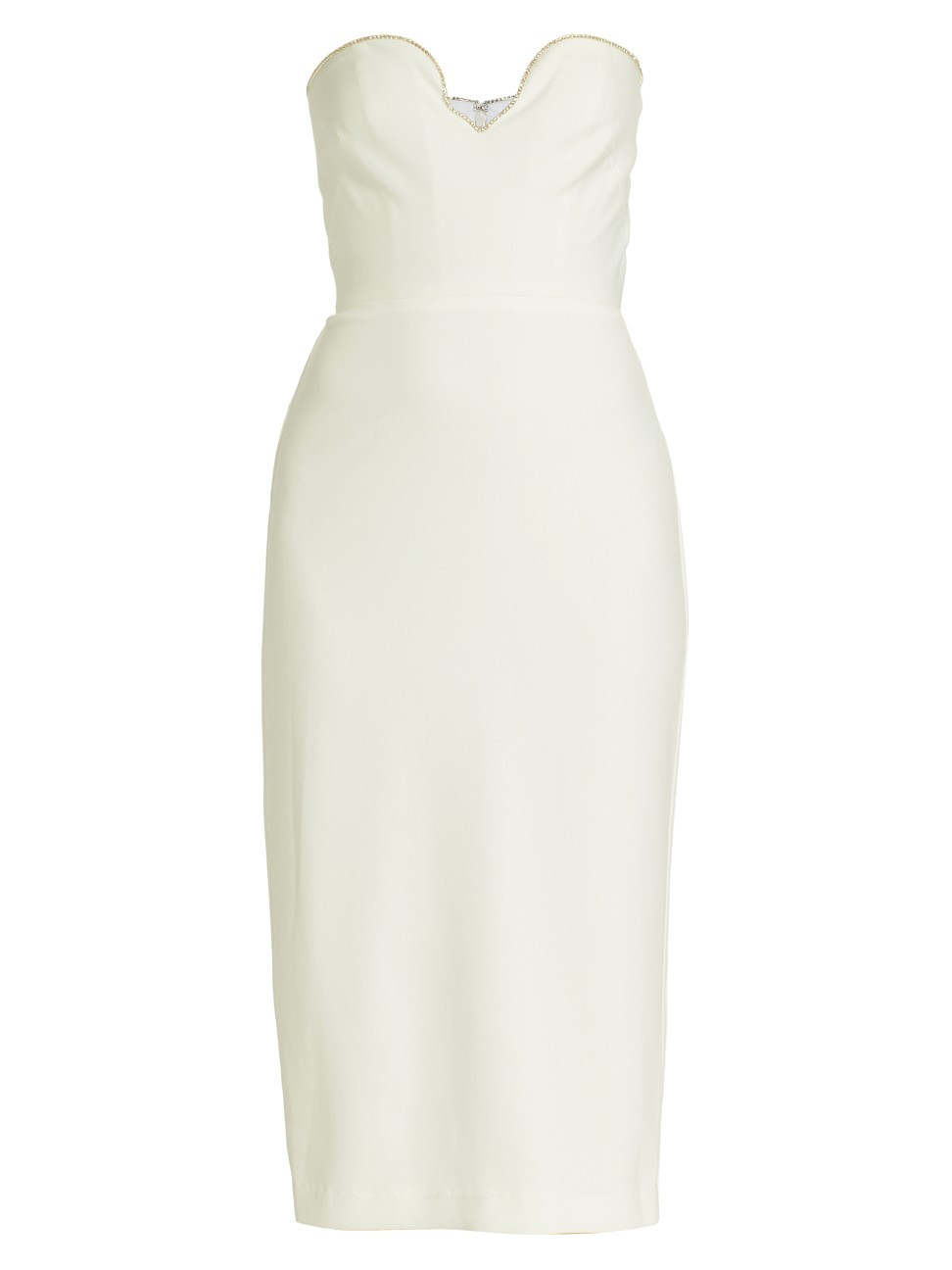 Women's Stretch Crepe Strapless Midi-Dress - Ivory - Size 12 | Saks Fifth Avenue