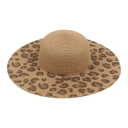 XZTZ Womens Sun Hats for Summer Straw Beach Hat Sun Protection Wide Brim Boater Hat | Walmart (US)