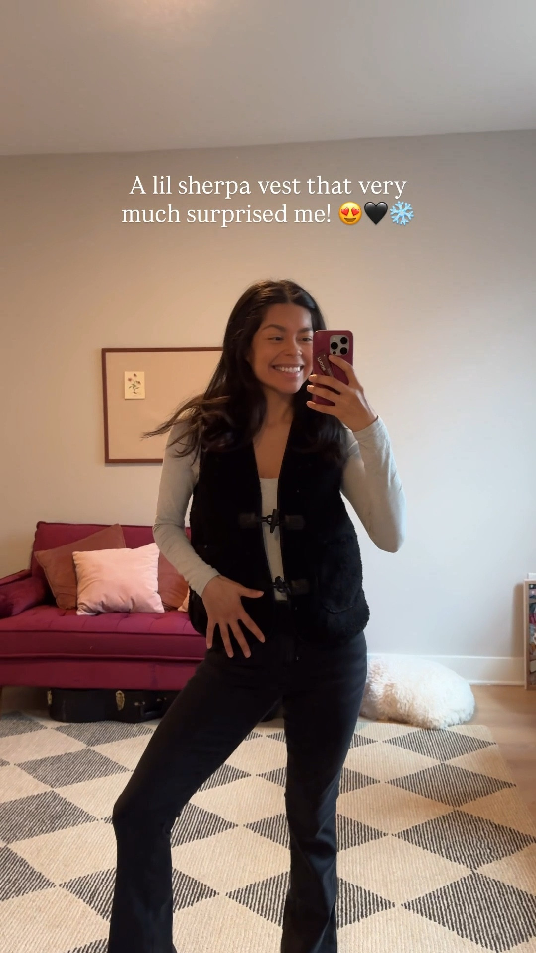 Black sherpa vest for winter outfits! 

#LTKHoliday #LTKootd #LTKGiftGuide