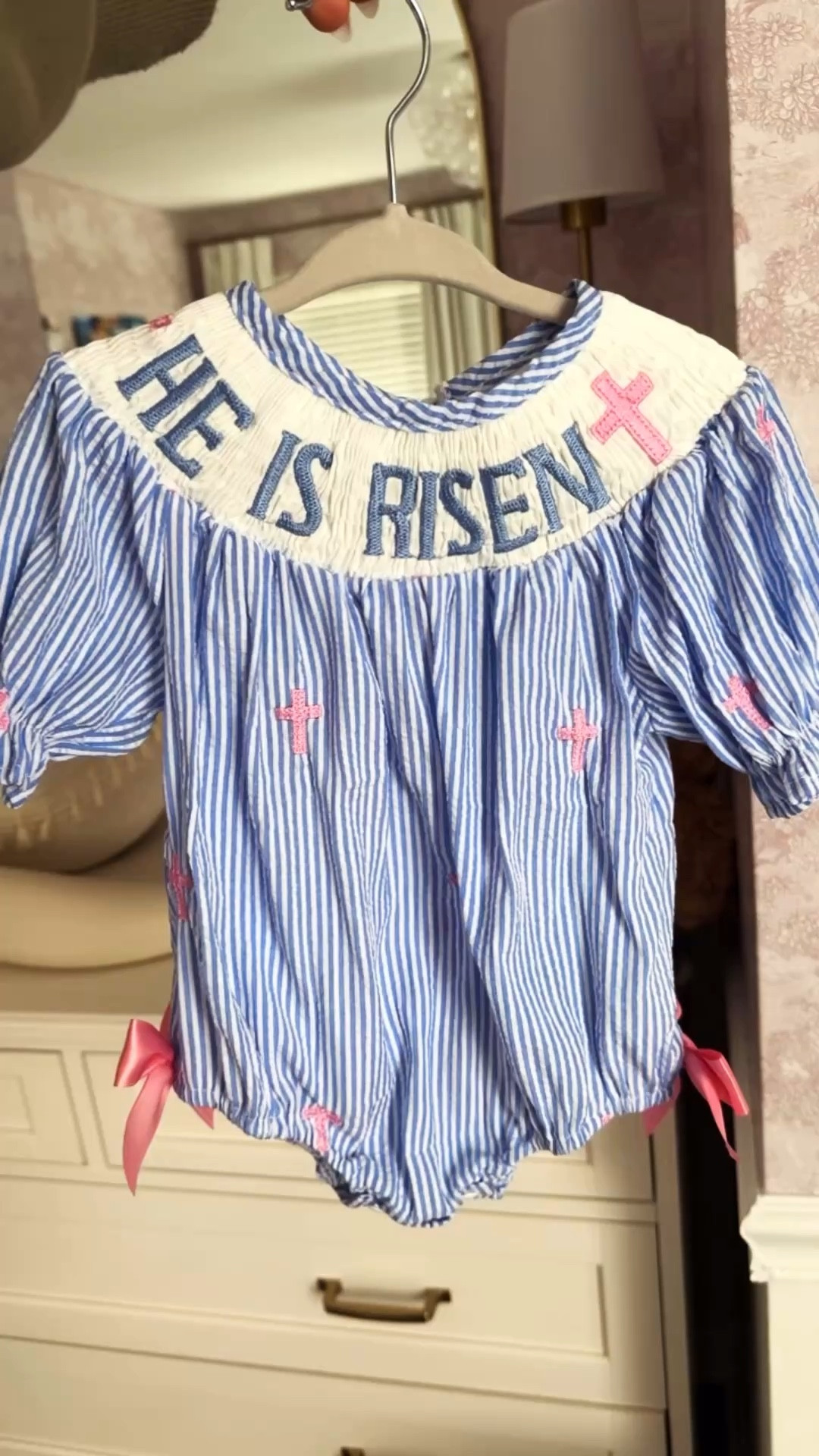 How sweet is this little jumper for Easter Sunday service. Love this embroidery and looks like it’s so expensive but it’s under $15 and will arrive before Easter🙏🏻 🎀 

#babyeaster #easterjumper #amazonbaby #babygirleaster #heisrisen #babyembroidery #ltkamazon  #christian 

#LTKSeasonal #LTKmomlife #LTKBaby