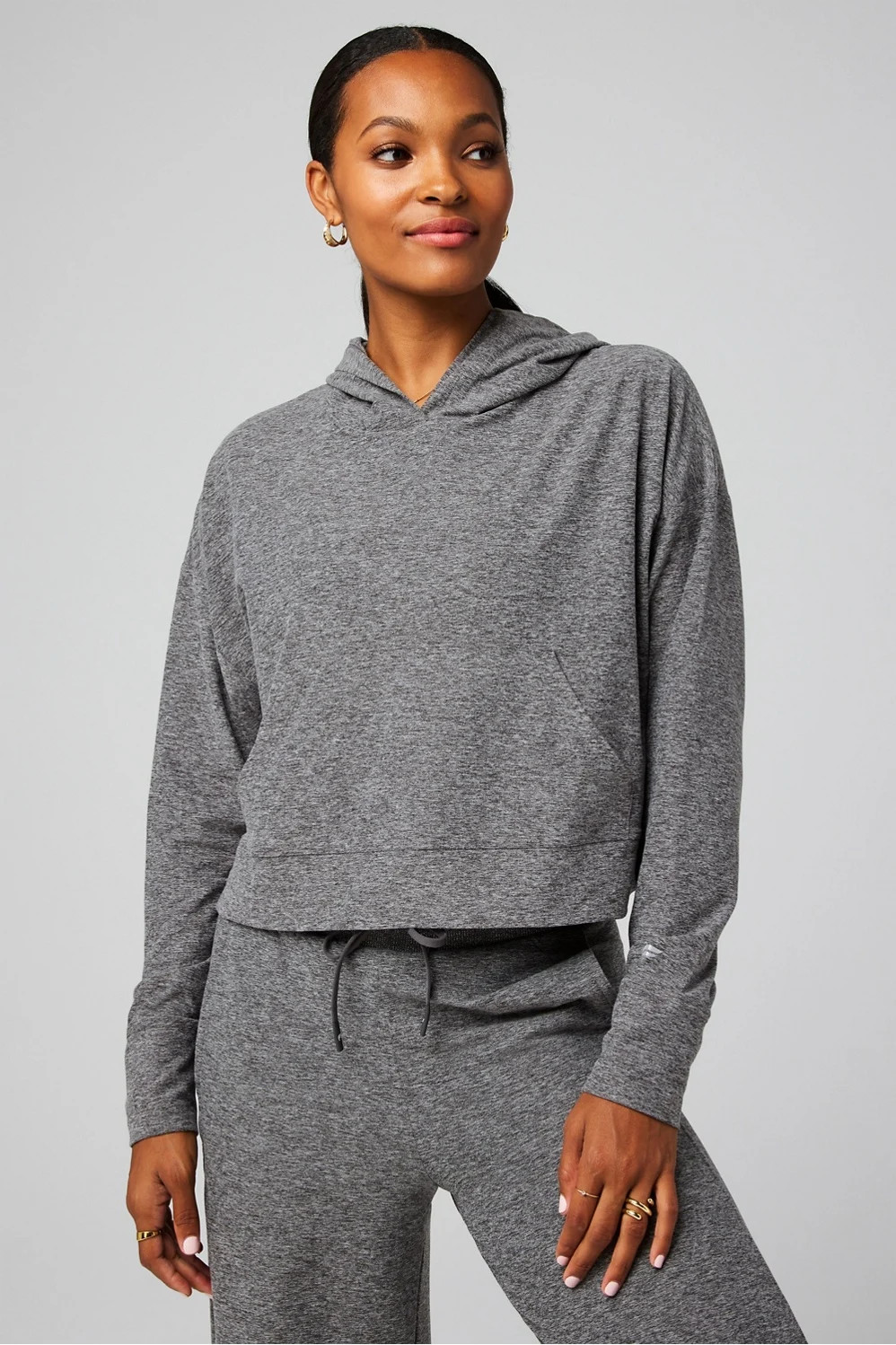 Cloud Jersey Cropped Hoodie | Fabletics - North America