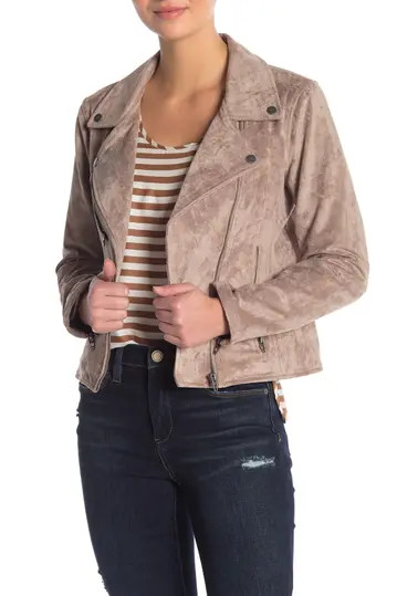 Faux Suede Moto Jacket | Nordstrom Rack