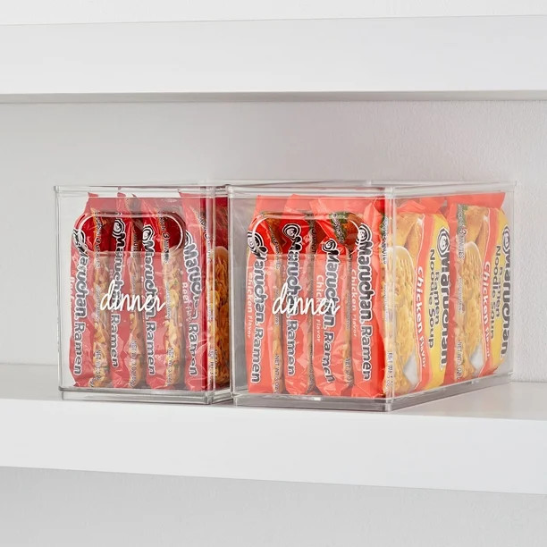 The Home Edit Everything: Narrow Bin, 10” x 5” x 6” Plastic Modular Storage System, 2 Pack | Walmart (US)