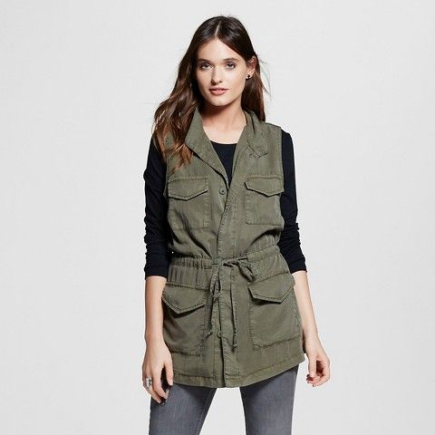 Women's Cargo Vest Dark Green - Mossimo | Target