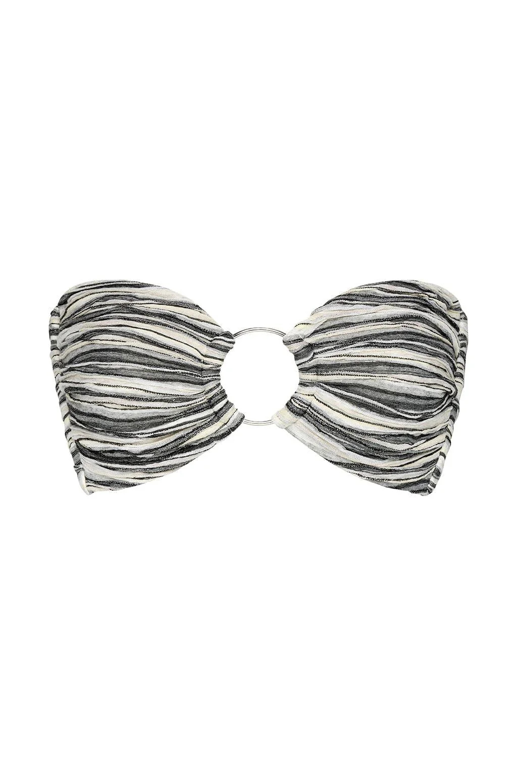 Slub Knit Tori Ties Bandeau Bikini Top | Montce