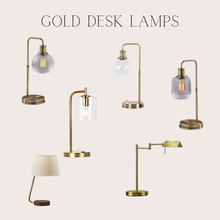 Gold desk lamps, home office 

#LTKunder50 #LTKhome #LTKFind