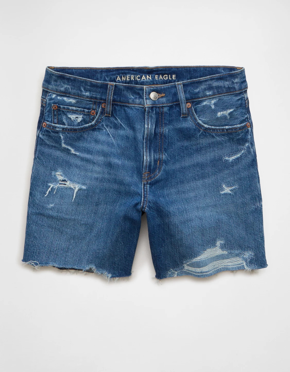 AE 6" Strigid Super High-Waisted Relaxed Denim Short | American Eagle Outfitters (US & CA)
