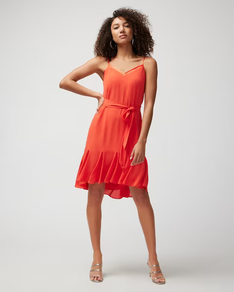 Sleeveless Godet Dress | White House Black Market
