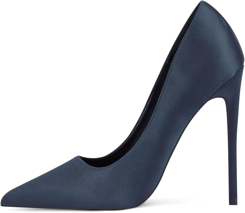 Amazon.com | Elisabet Tang High Heels Womens Pointed Toe Heels Satin Pumps Stiletto Bridal Party ... | Amazon (US)
