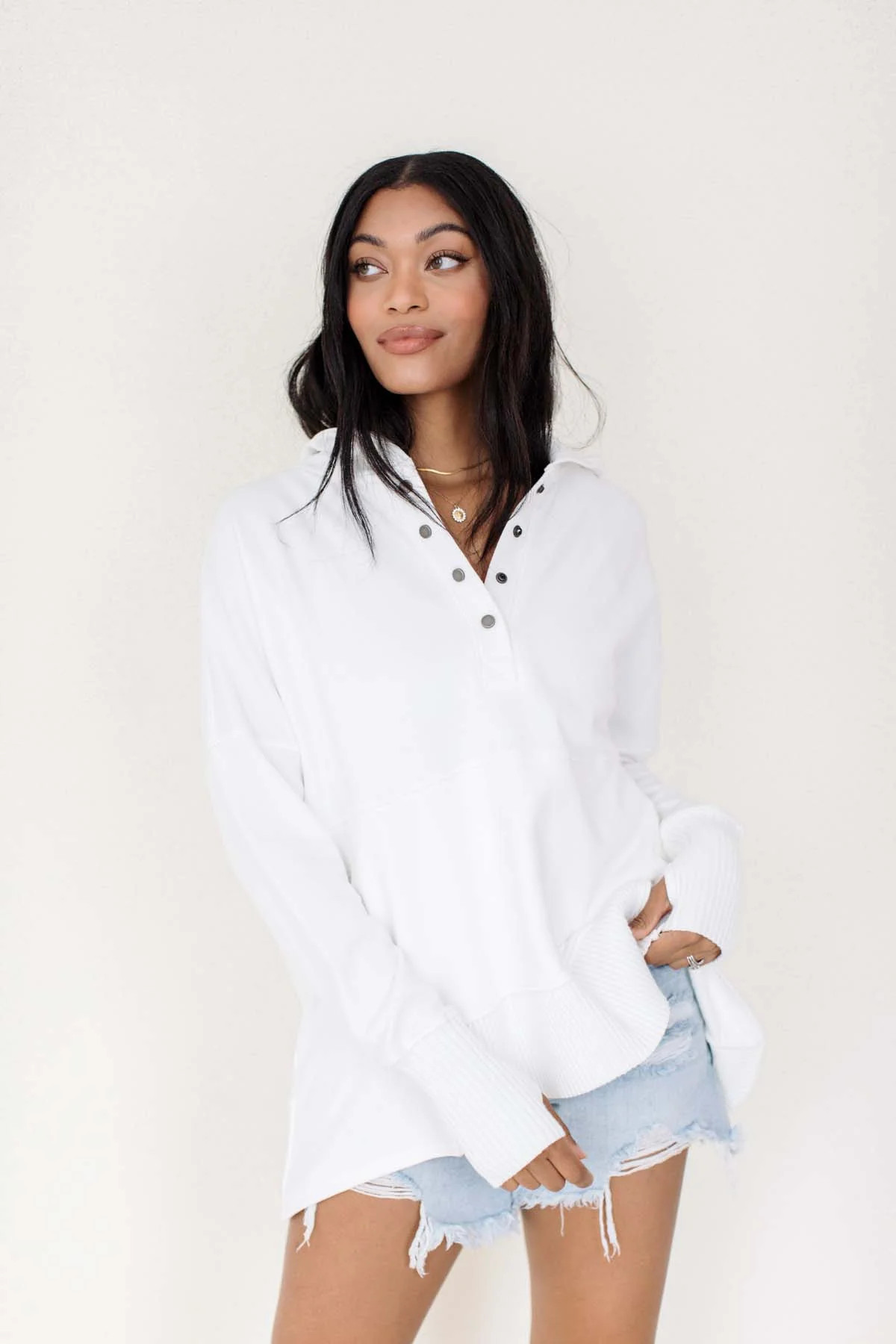 Baylee White Hoodie - FINAL SALE | The Post