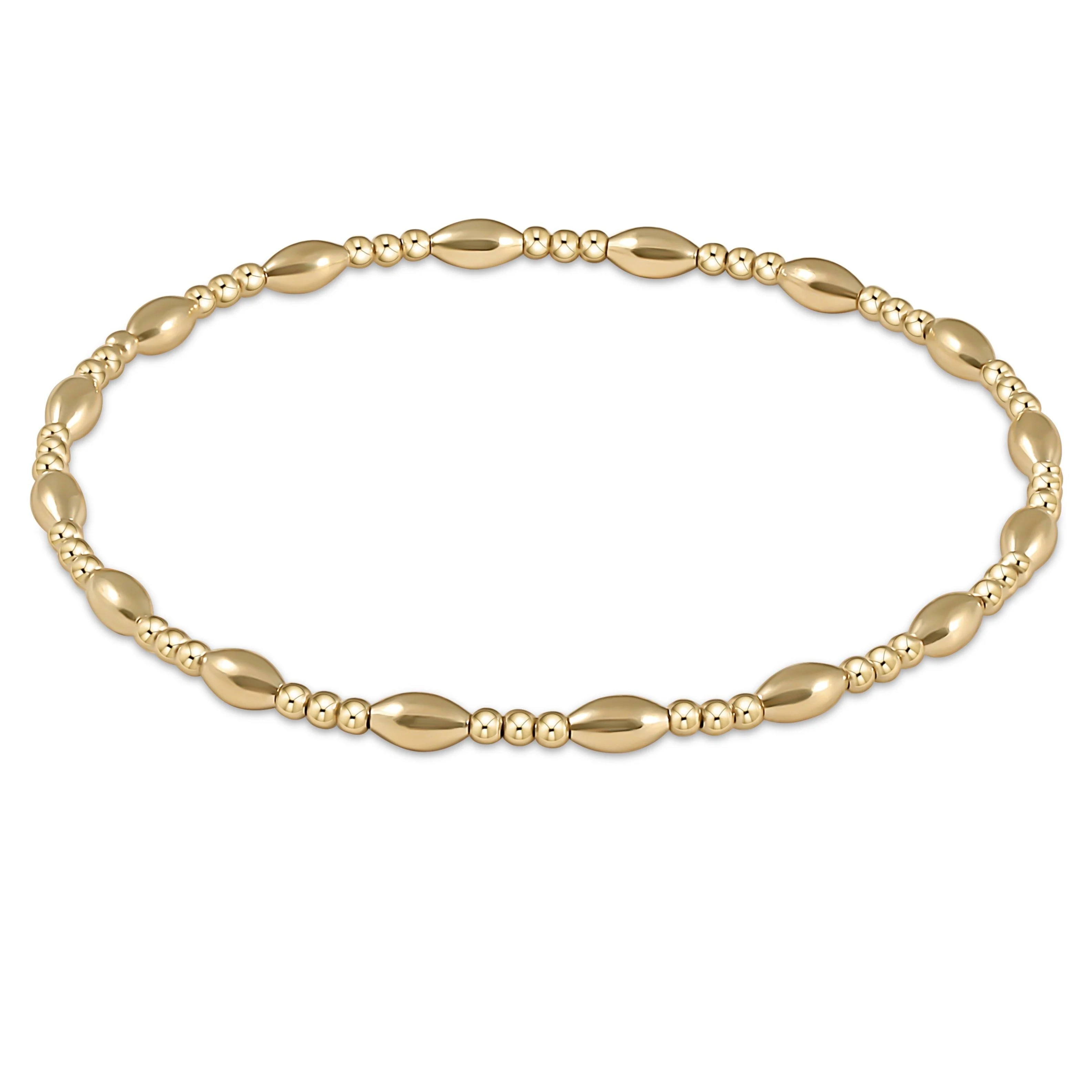 enewton Harmony Sincerity Pattern 2mm Bead Bracelet - Gold | Smith's of Dublin
