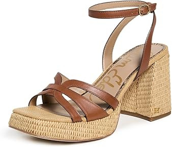 Amazon.com | Sam Edelman Women's Reese Heeled Sandal, Rich Cognac, 9 | Heeled Sandals | Amazon (US)