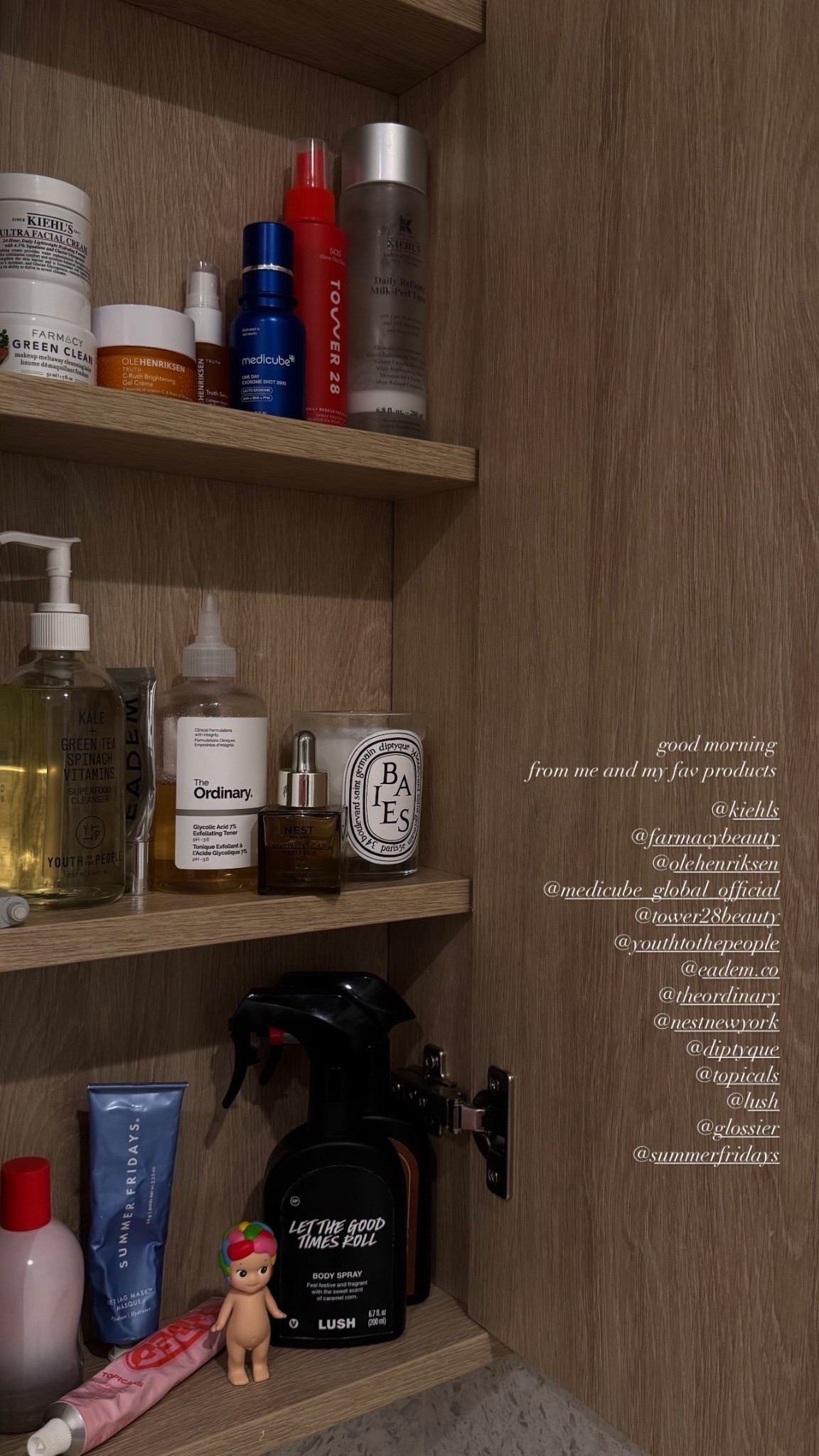 Skincare cabinet favsss! 