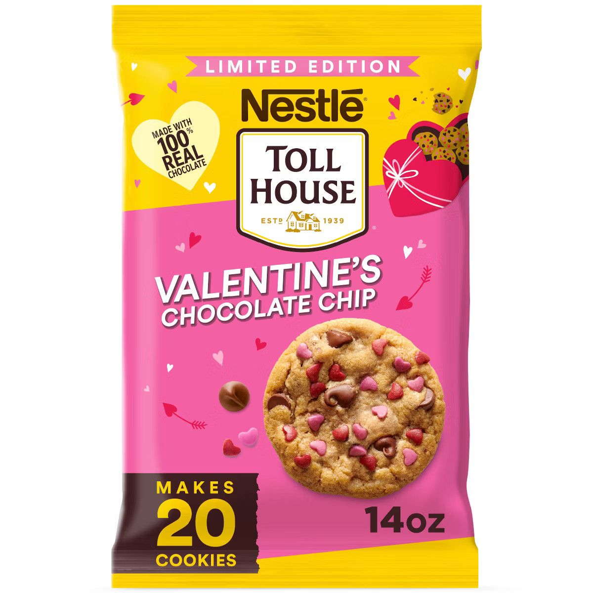 Nestle Toll House Chocolate Chip Valentines Day Cookie Dough - 14oz | Target