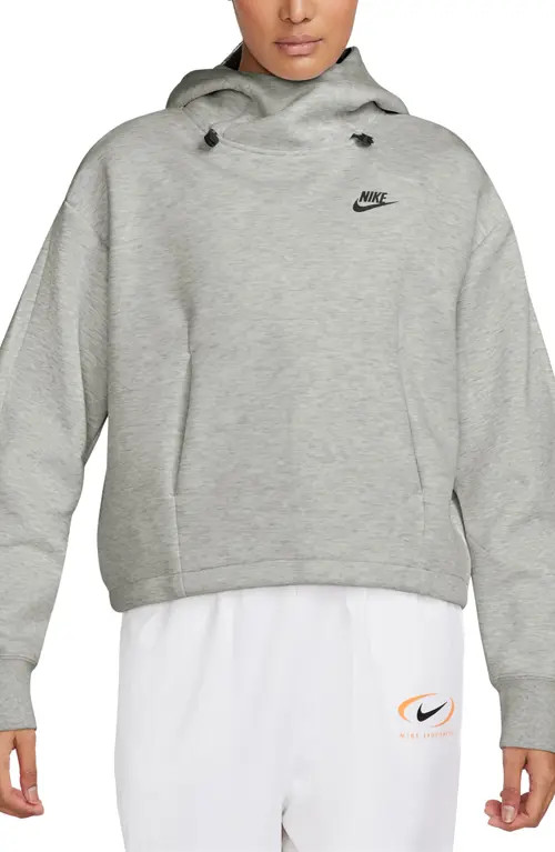 Nike Sportswear Oversize Tech Fleece Hoodie in Light Grey Heather/Black at Nordstrom, Size Xx-Large | Nordstrom