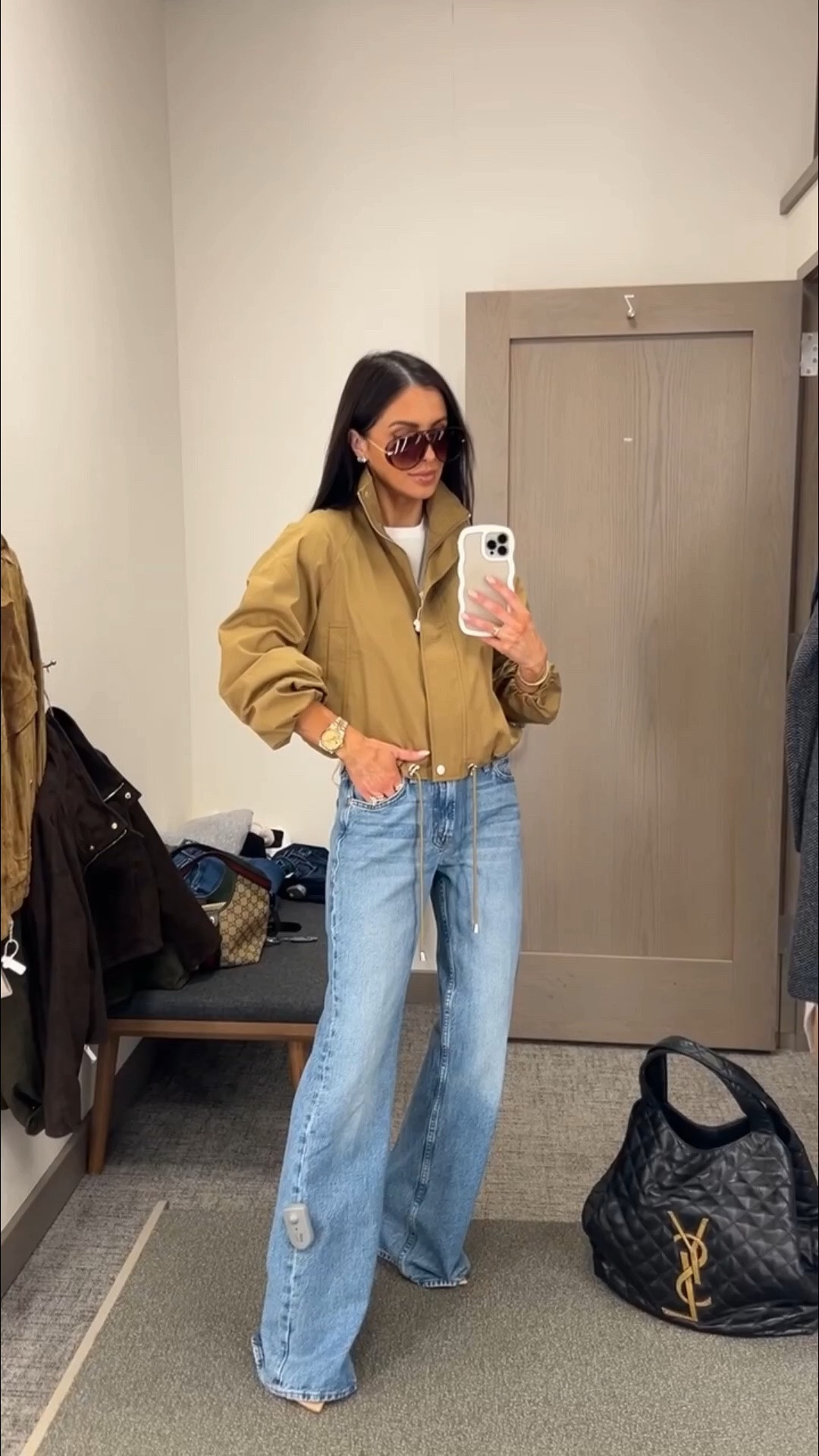 Nordstrom anniversary sale picks I’m buying 
Mother kick it jeans wearing a 23 (size down)  - my favorite pair from the #NSALE
Rails jacket wearing an XS

#LTKSaleAlert #LTKSeasonal #LTKootd