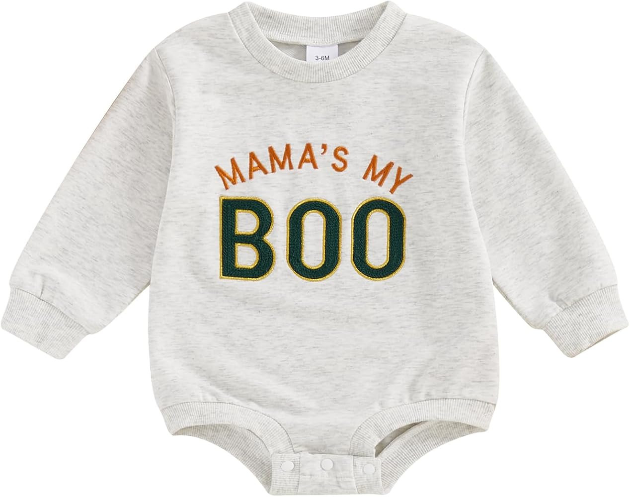 Toddler Baby Girls Boys Sweatshirts Romper Halloween Clothes Letter Embroidered Long Sleeve Infan... | Amazon (US)